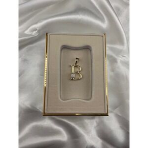 Gold Initial Letter Pendant Charm with Pavé Accents Personalized